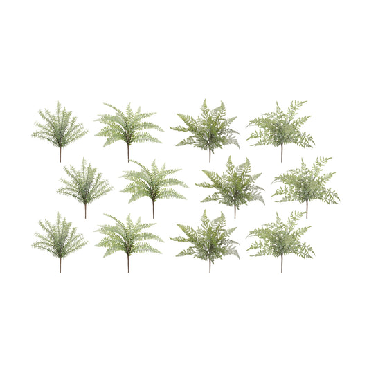 Assorted Fern Foliage Bush (Set of 12)