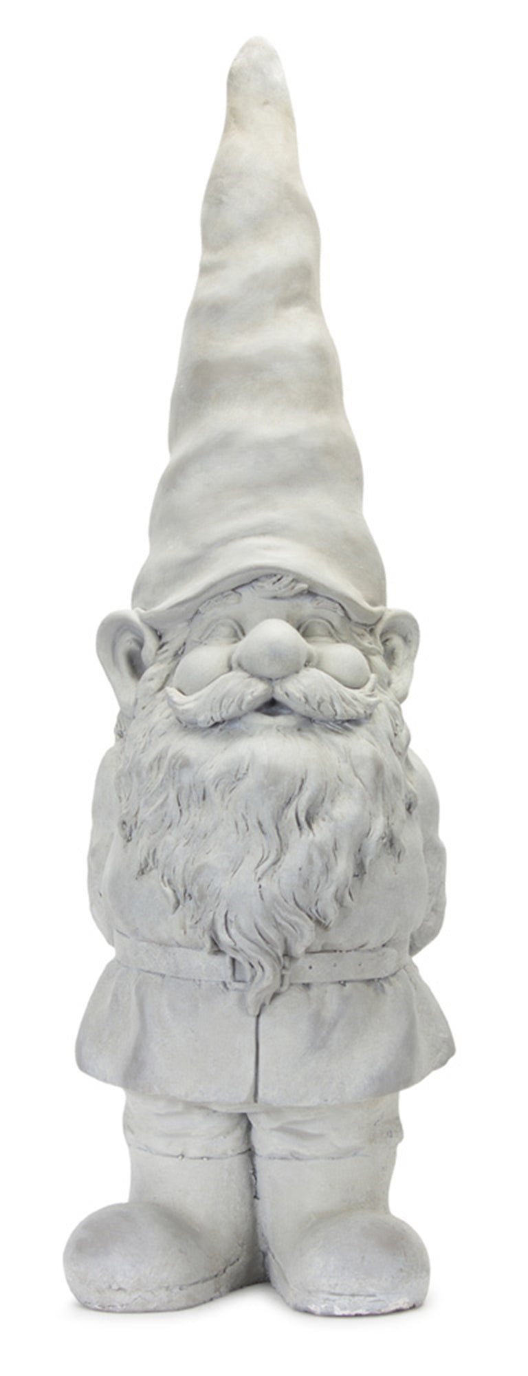 White Stone Garden Gnome Statue 32"H