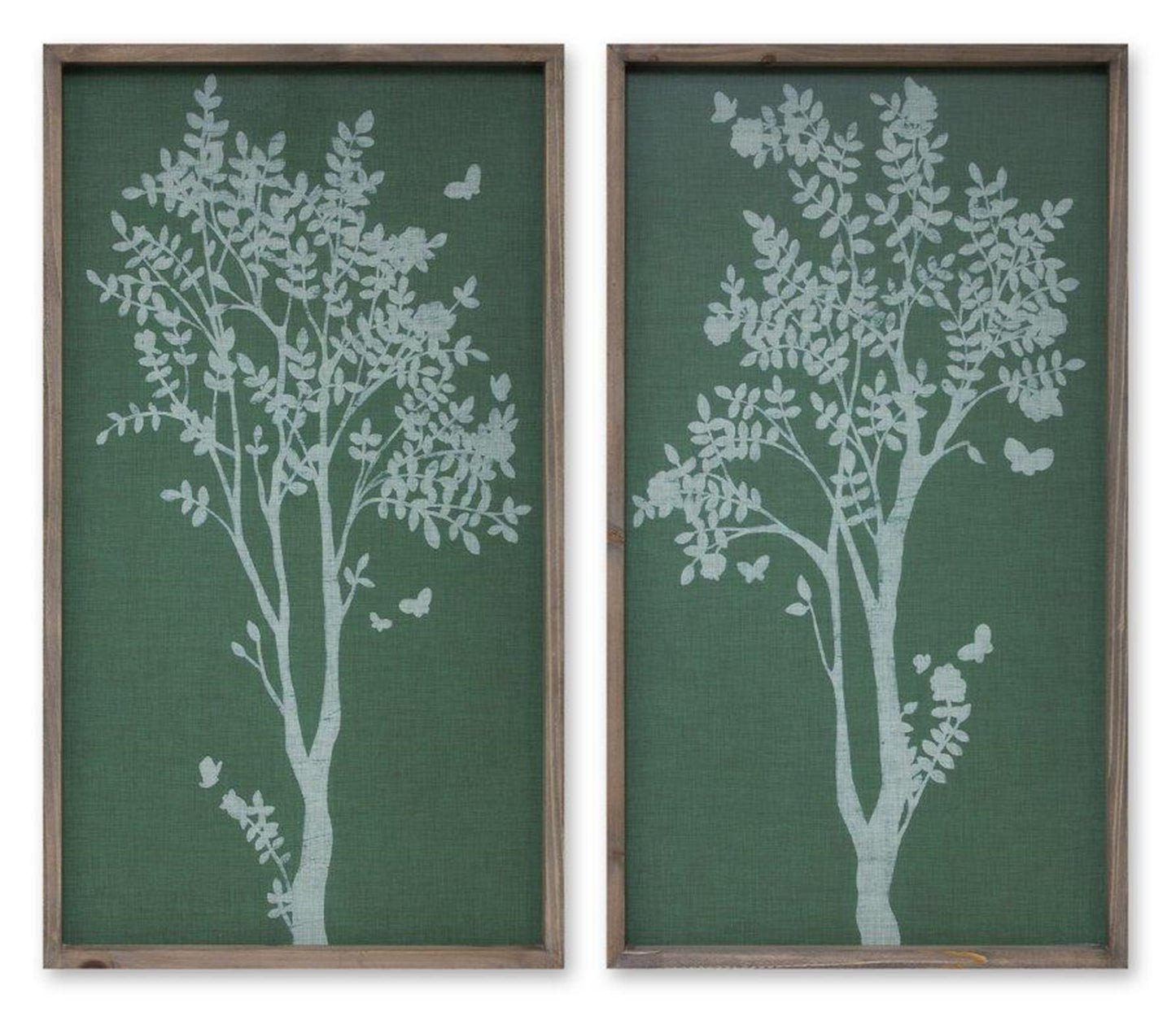 Wood Framed Tree Outline Print (Set of 2)