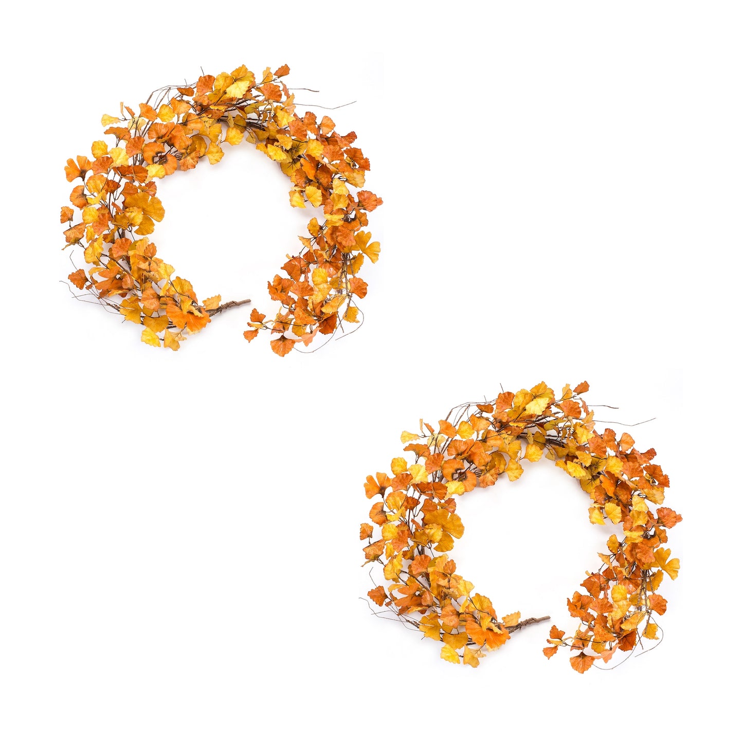 Fall Gingko Leaf Twig Garland (Set of 2)