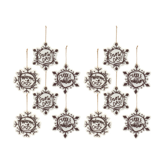 Cut Cookie Design Snowflake Ornament (Set of 12)