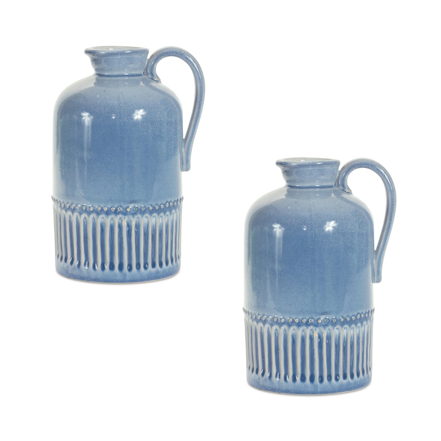 Mini Ceramic Jug Vase with Handle (Set of 2)