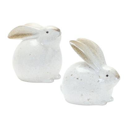 Rustic Terra Cotta Bunny Figurine (Set of 4)