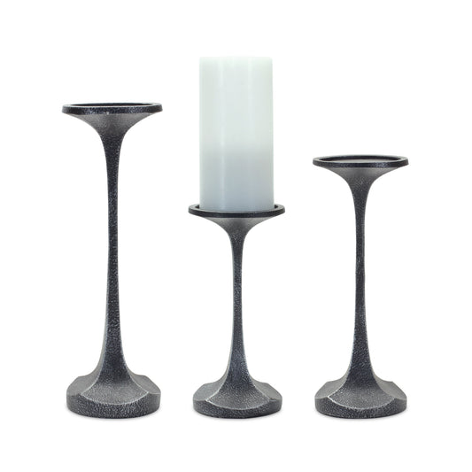 Carved Design Candle Holder (Set of 3)