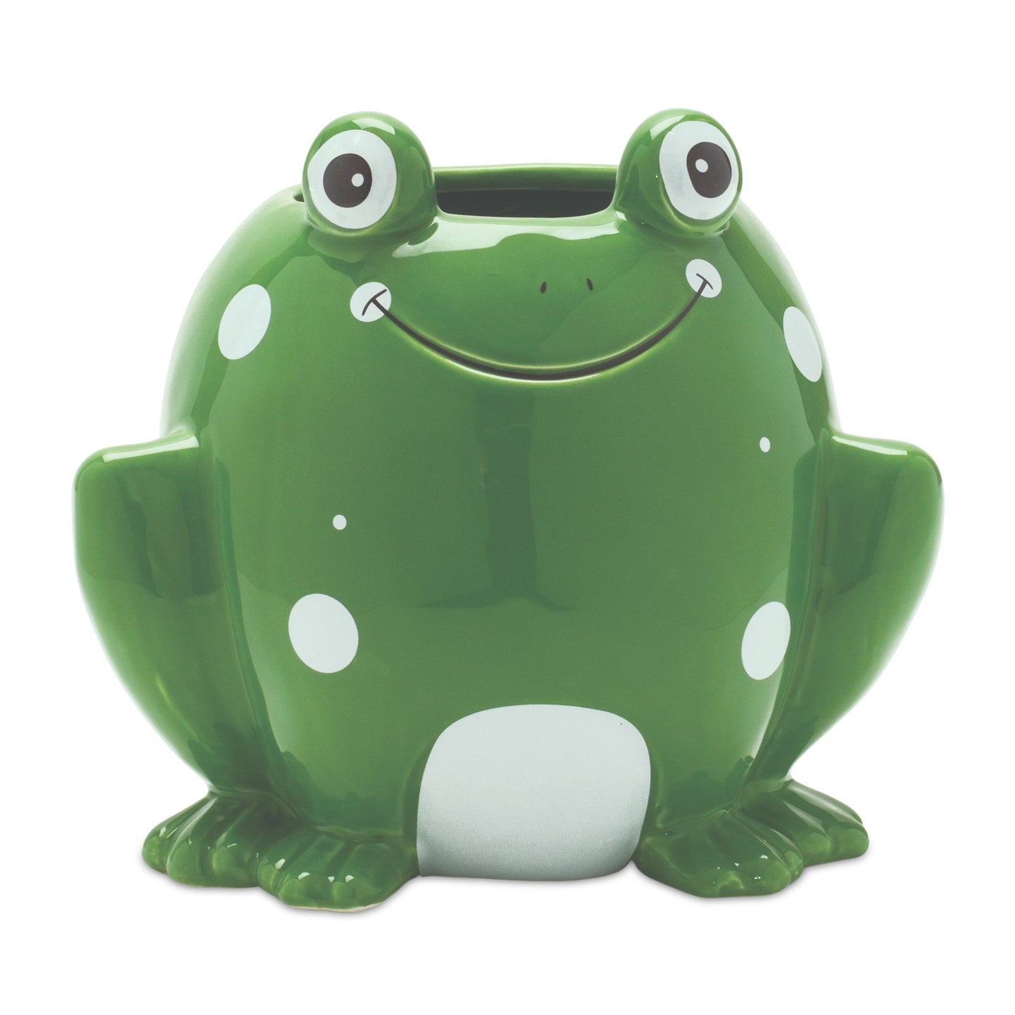 Whimsical Garden Frog Planter 11.25"H