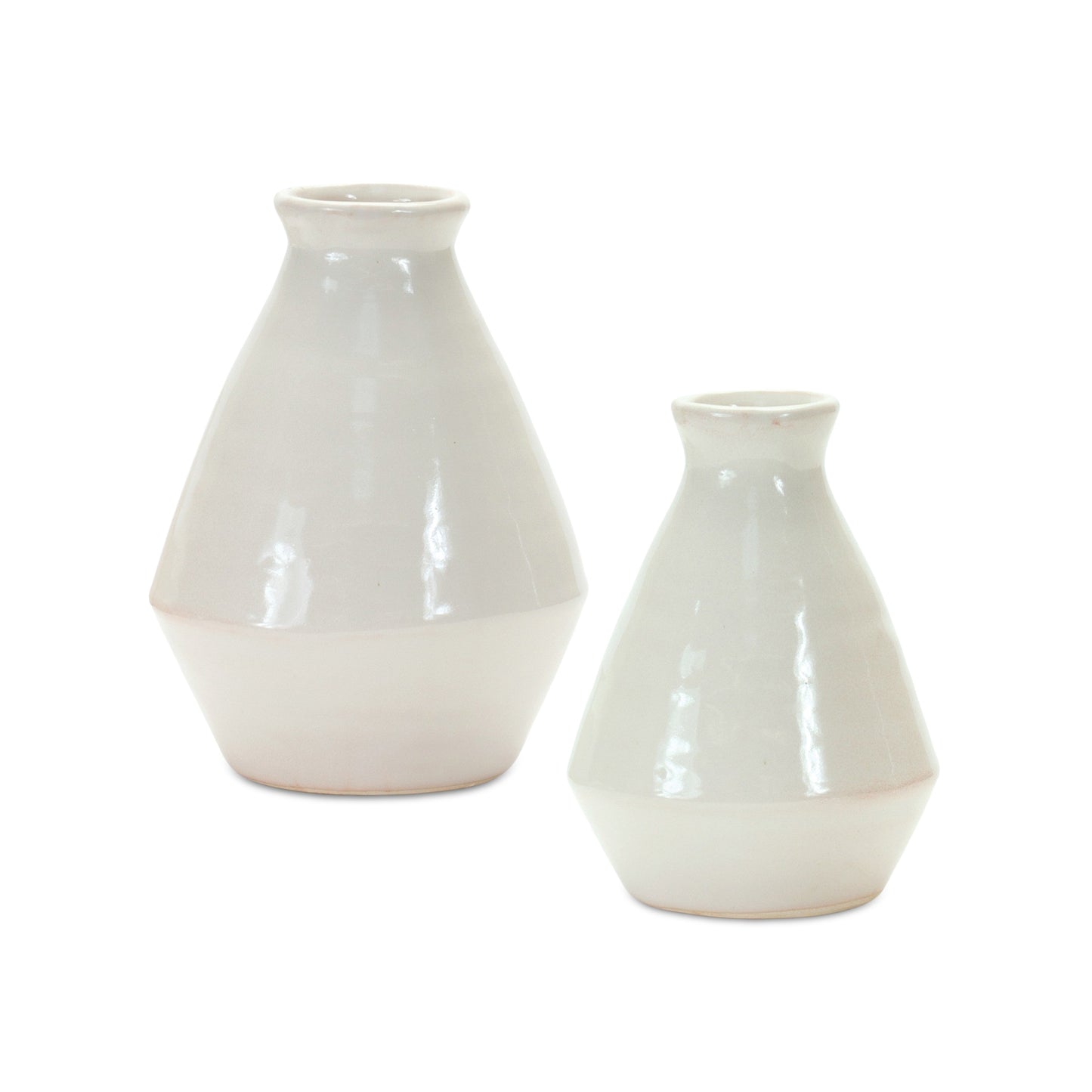 Modern Terra Cotta Tapered Vase (Set of 2)