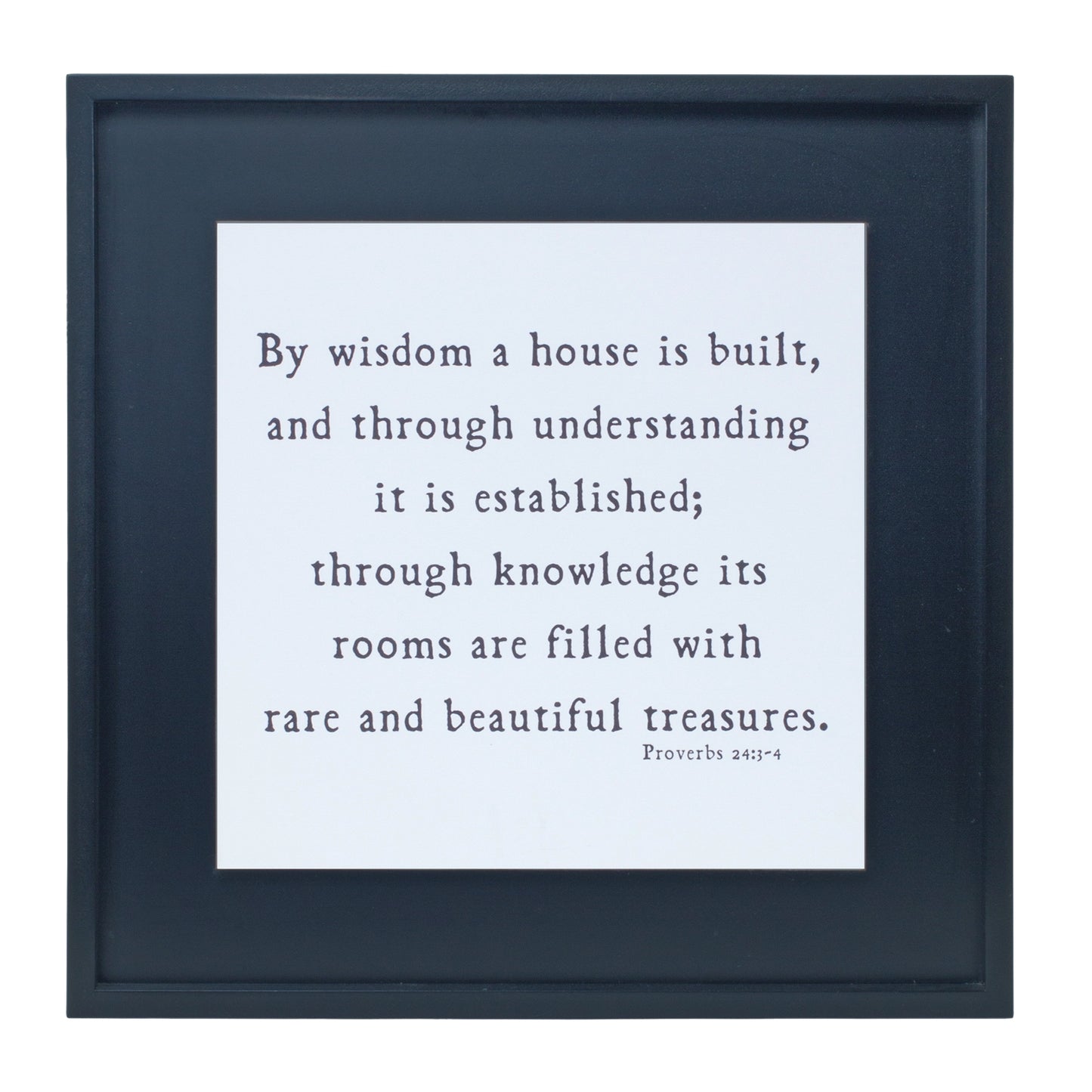 Proverbs 24 Wooden Sentiment Plaque 19.75"SQ
