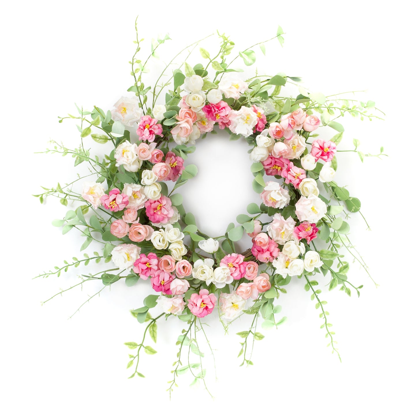 Mixed Peony Floral Wreath 23"D