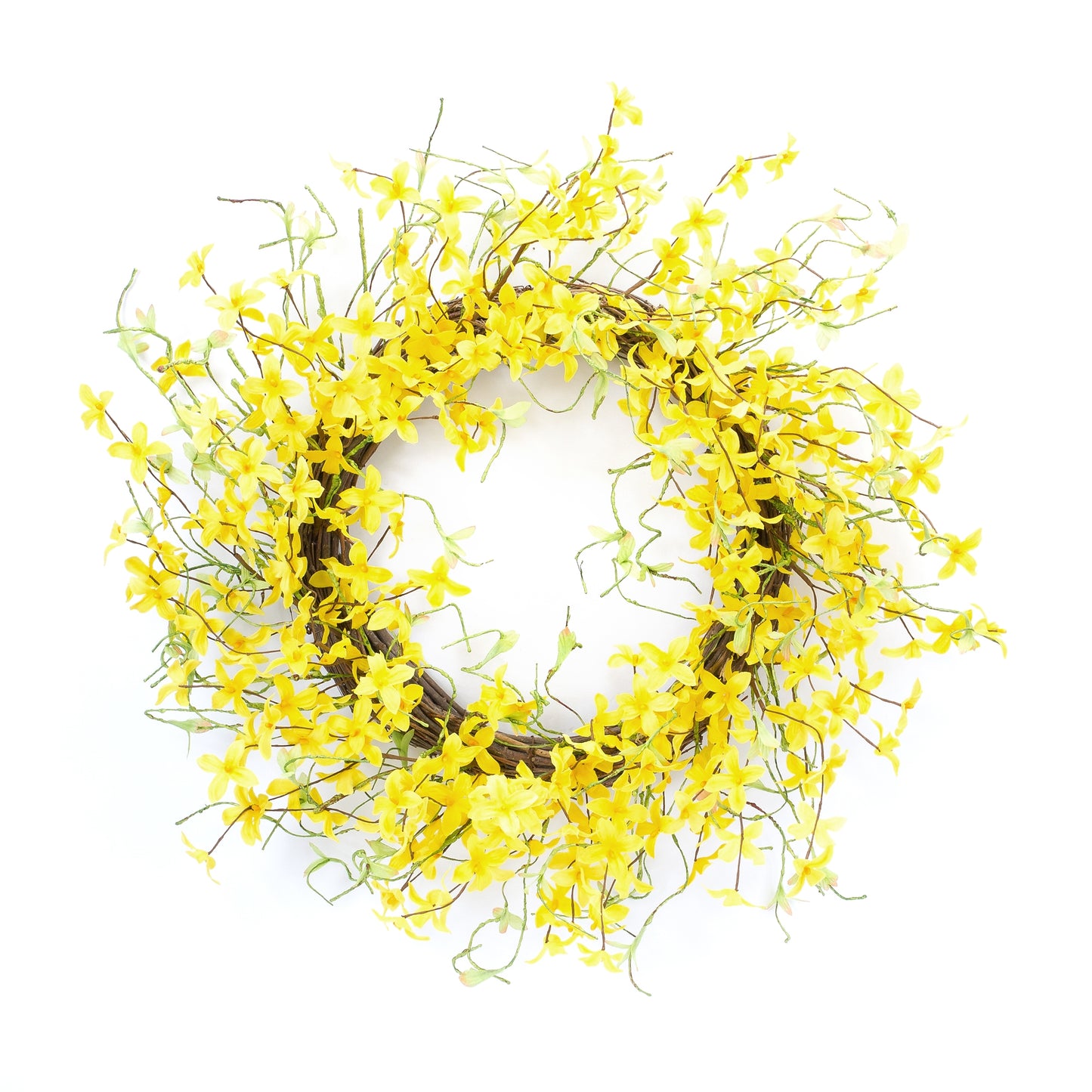 Spring Forsythia and Twig Wreath 21.75"D