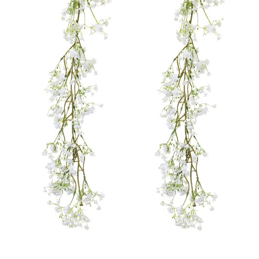 Baby's Breath Floral Twig Garland (Set of 2)