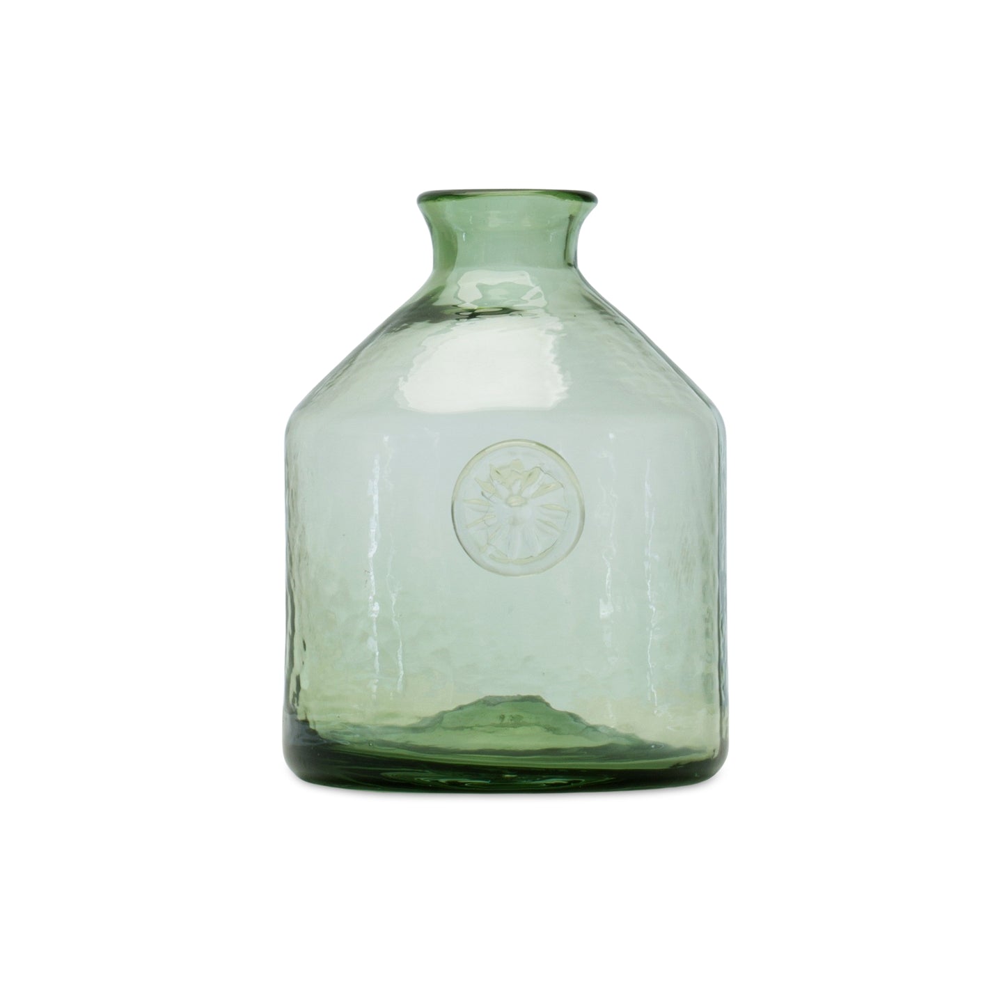 Sage Glass Bottle Neck Vase 6.75"H