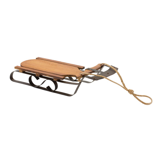 Vintage Wooden Snow Sled (Set of 2)