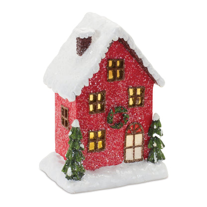 Lighted Winter Village Houses (Set of 2)