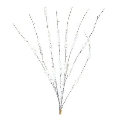 Flocked Tinsel Branch (Set of 12)