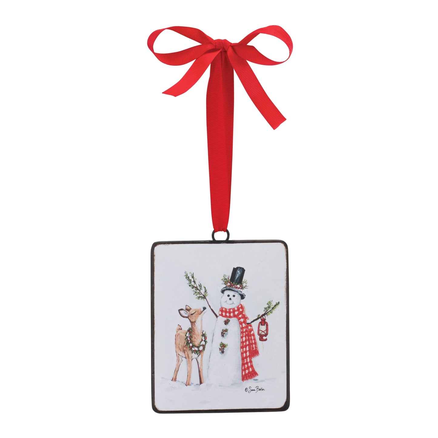 Snowman and Deer Ornament (Set of 12)