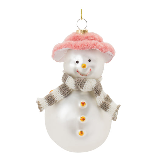 Glass Snowman Ornament (Set of 6)