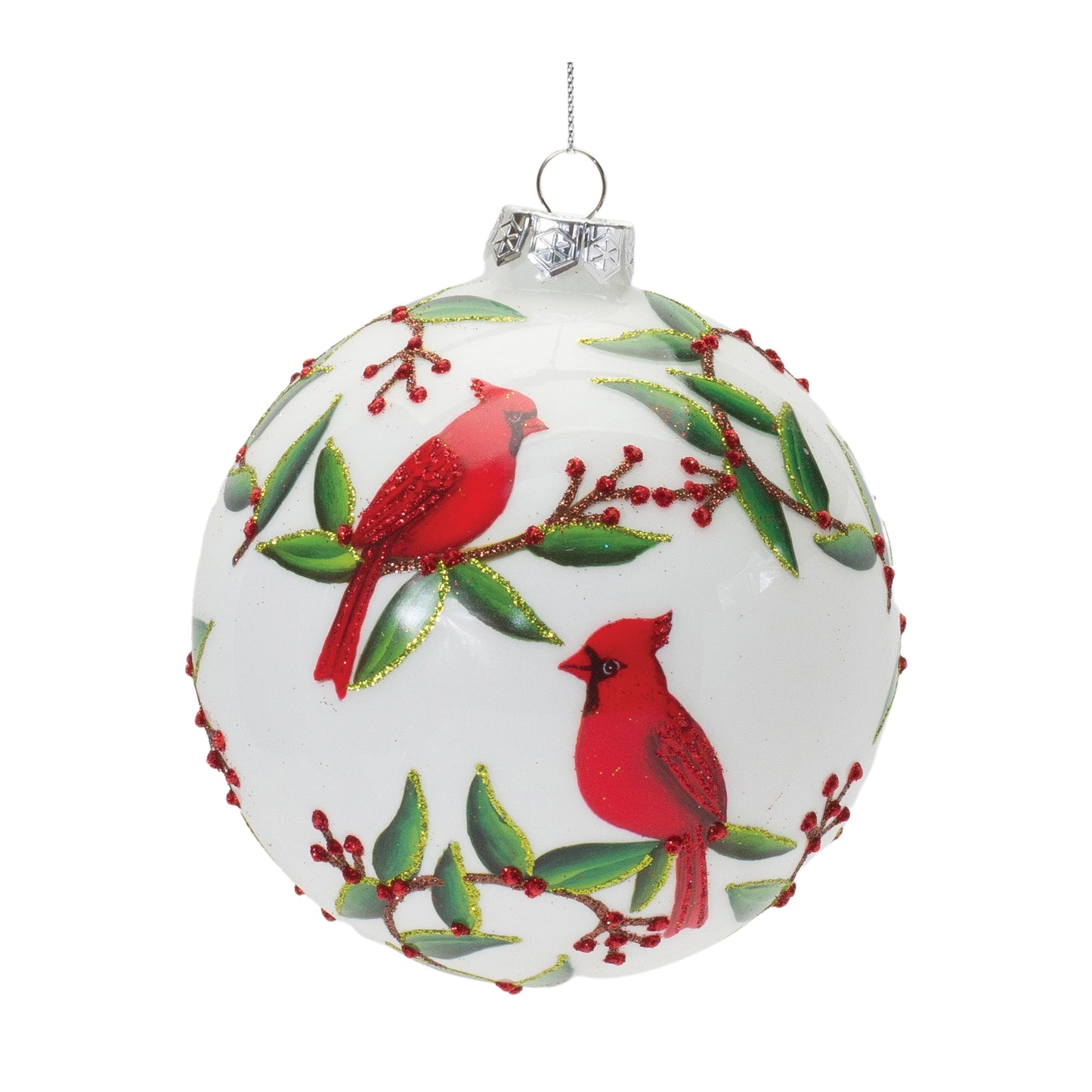 Cardinal Bird Ball Ornament (Set of 6)