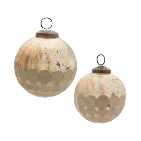 Distressed Glass Ball Ornament (Set of 12)