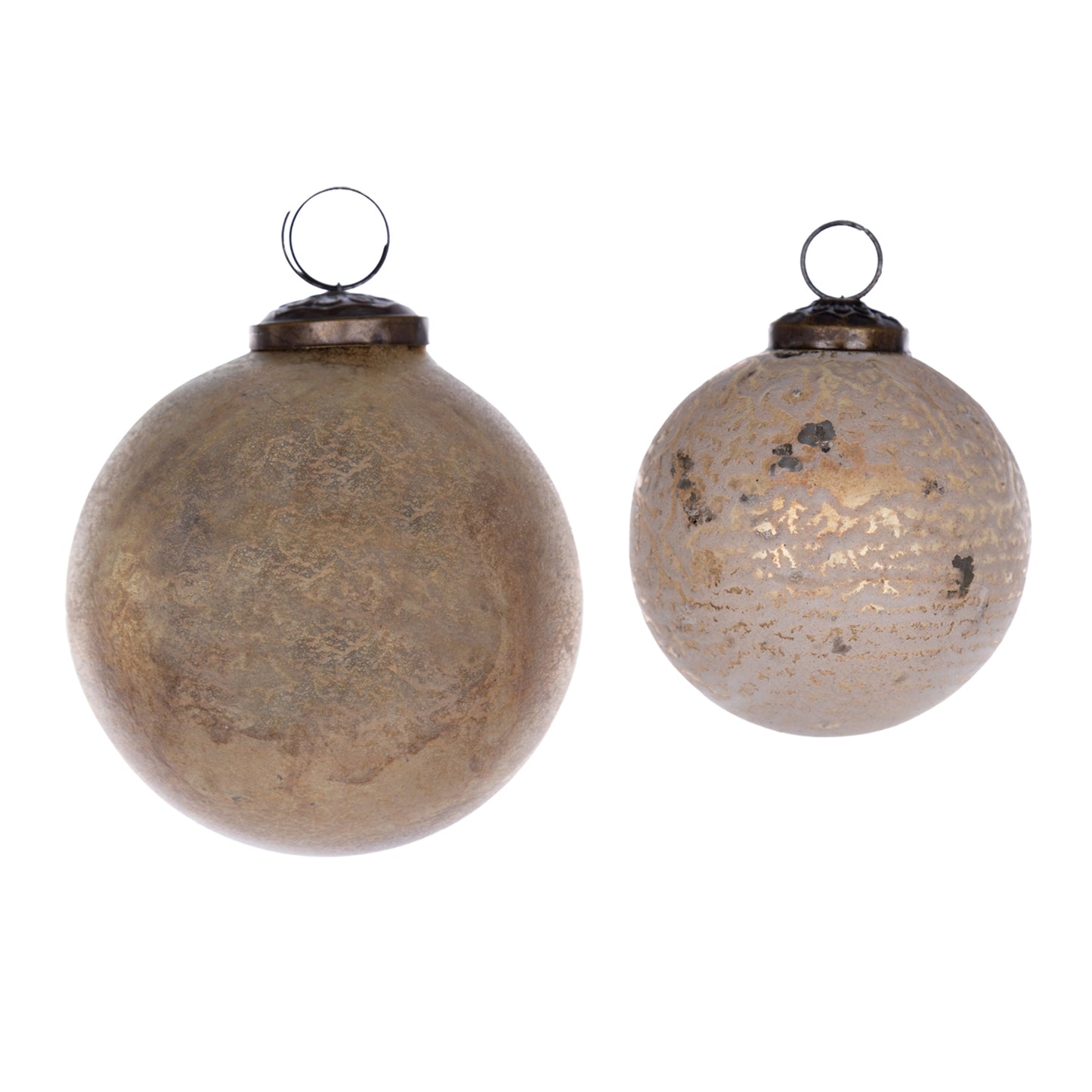 Distressed Glass Ball Ornament (Set of 12)