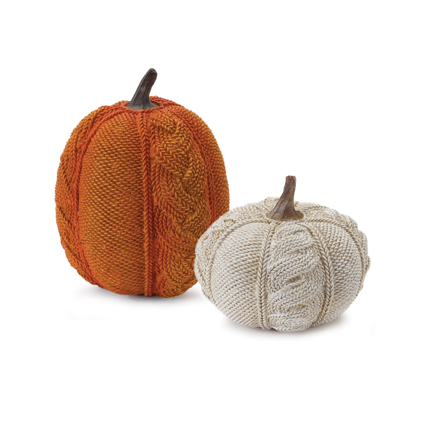 Woven Sweater Design Pumpkin (Set of 2)