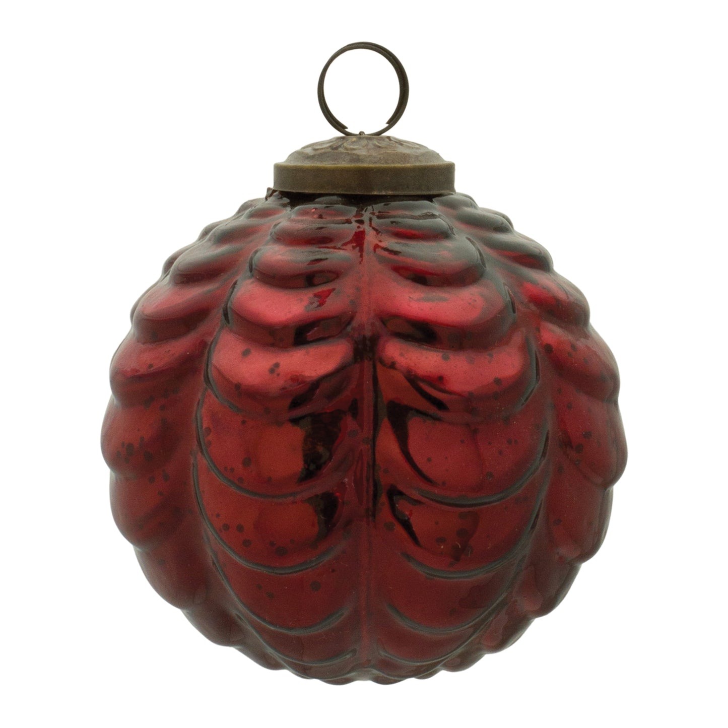 Scalloped Glass Ball Ornament (Set of 12)