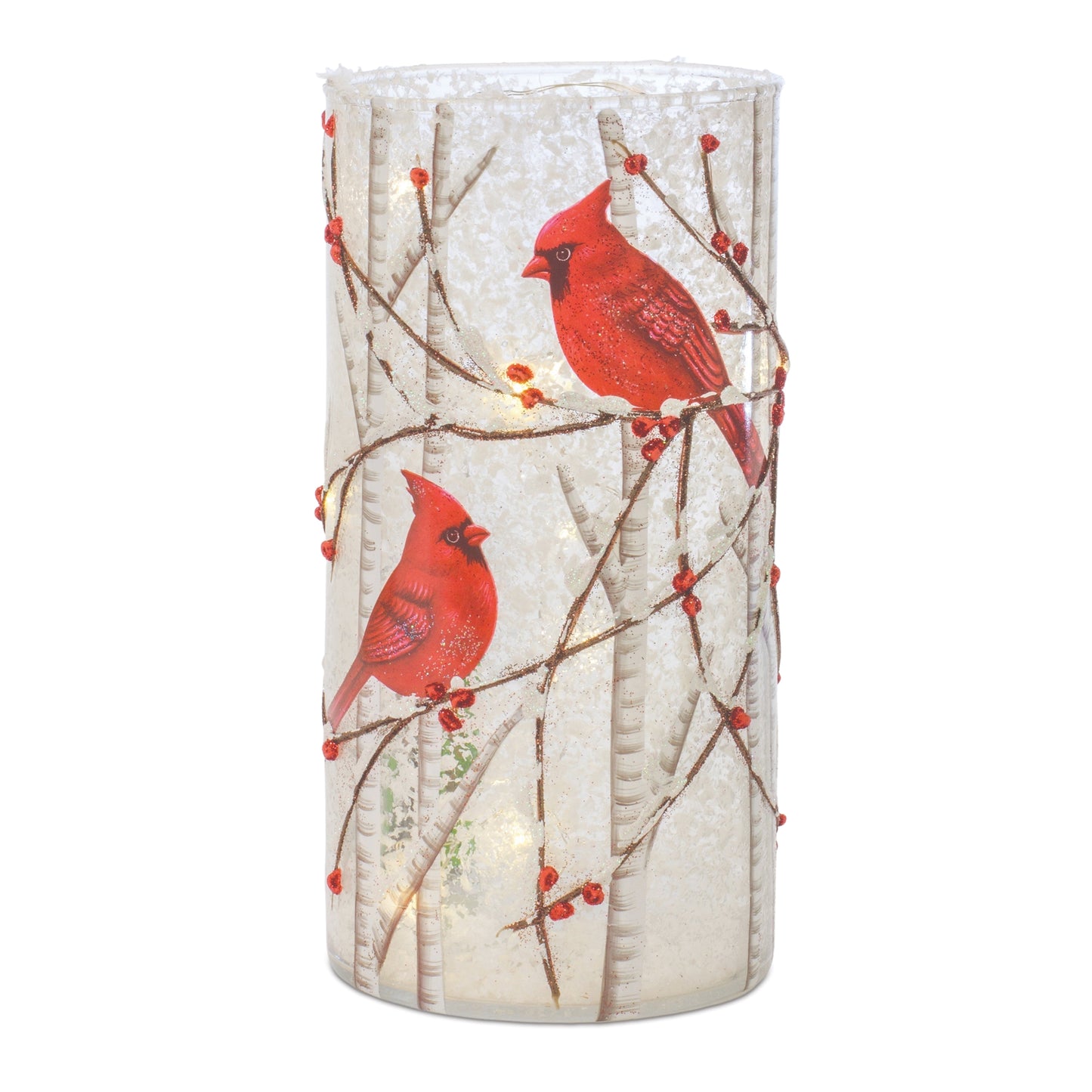 LED Cardinal Bird Luminary (Set of 2)