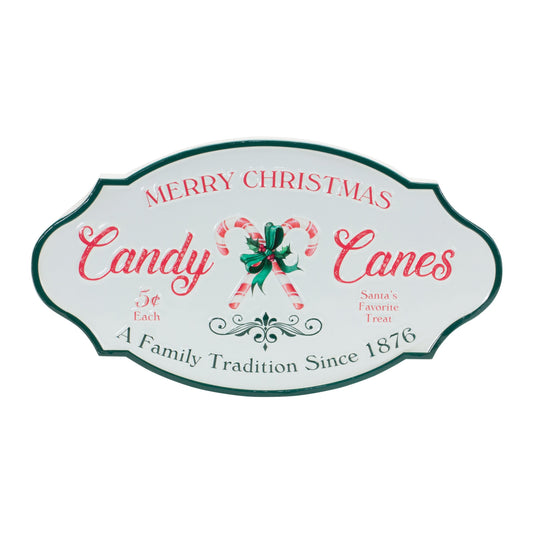 Candy Canes Wall Sign 17.75"L