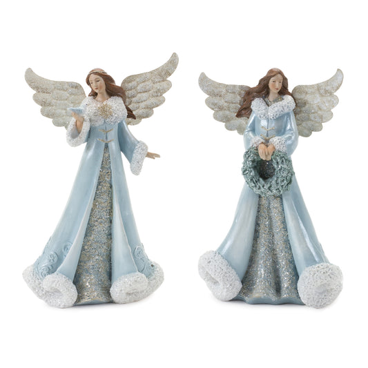 Elegant Winter Angel Figurine (Set of 2)