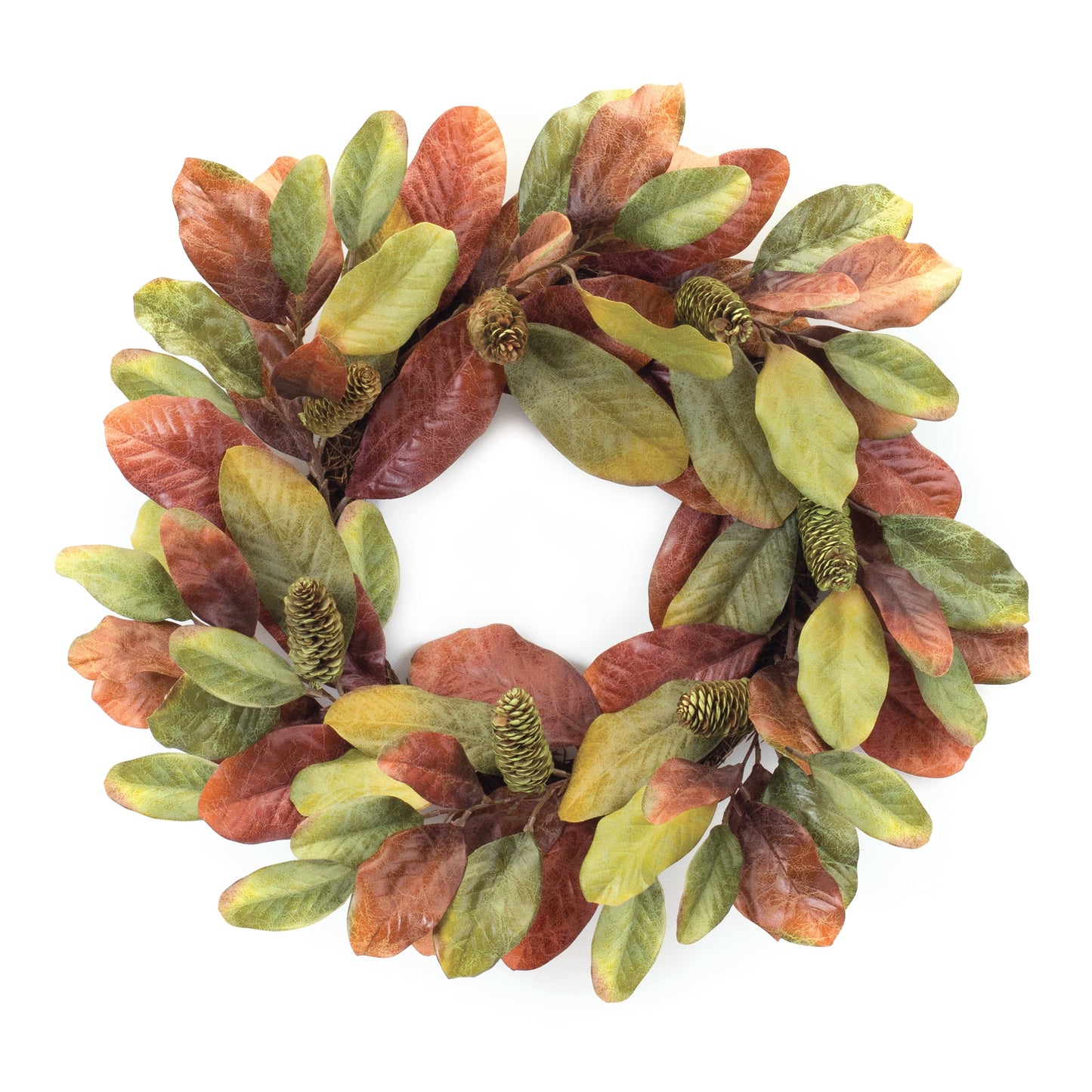 Fall Magnolia Leaf Wreath 24"D