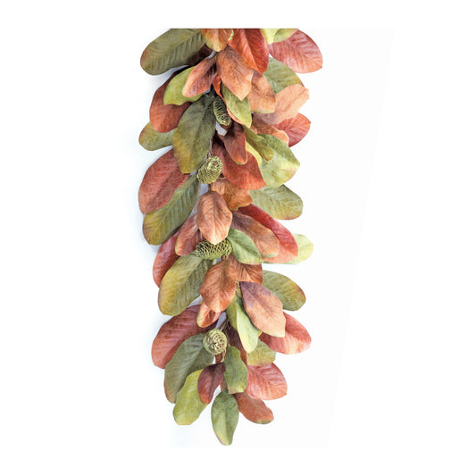 Fall Magnolia Leaf Garland 4.5'L