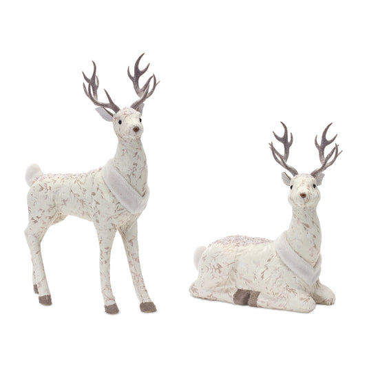 Plush Holiday Deer Décor (Set of 2)