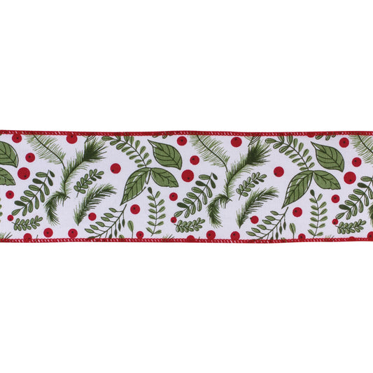 Wired Cotton Ribbon 4" x 10 yds.