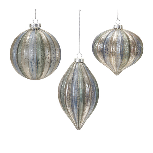 Glittered Glass Ornament (Set of 6)