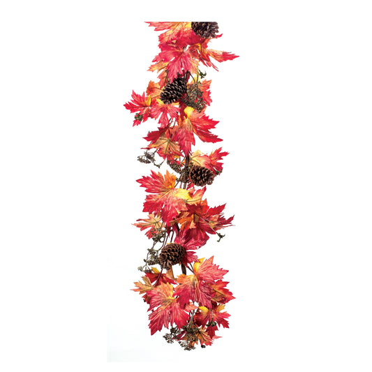 Maple Leaf Pinecone Garland (Set of 2)