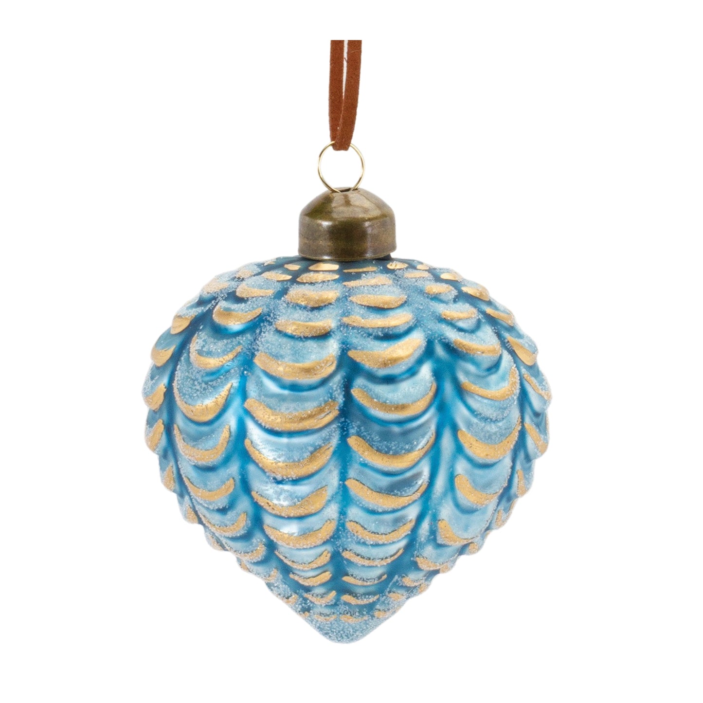 Frosted Scallop Glass Ornament (Set of 12)