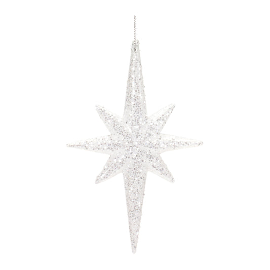 Clear Acrylic Star Drop Ornament (Set of 24)