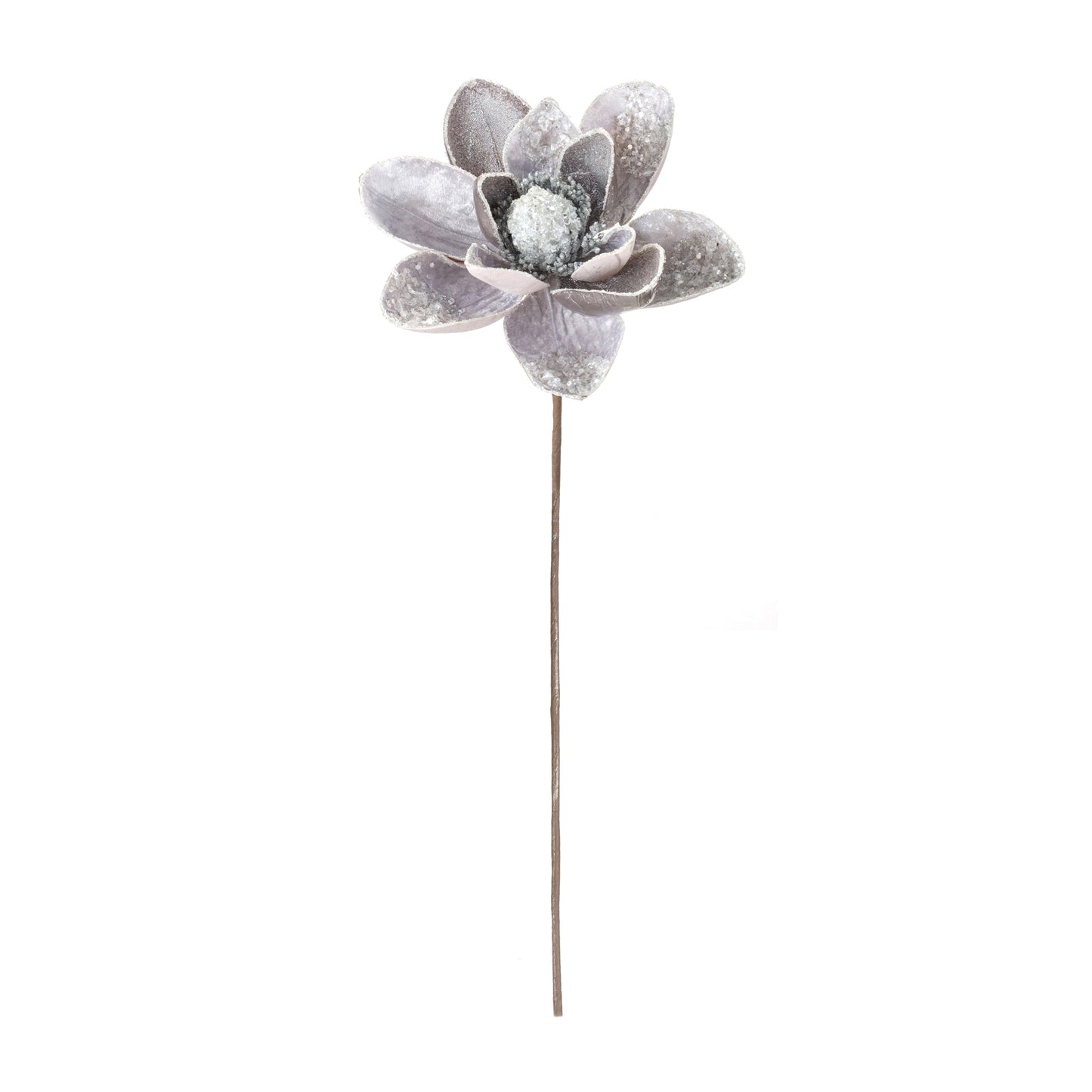 Glittered Magnolia Flower Stem (Set of 2)