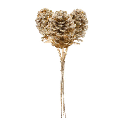 Glittered Pine Cone Bundle (Set of 6)