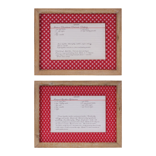 Christmas Cookie Recipe Card Wall Décor (Set of 4)
