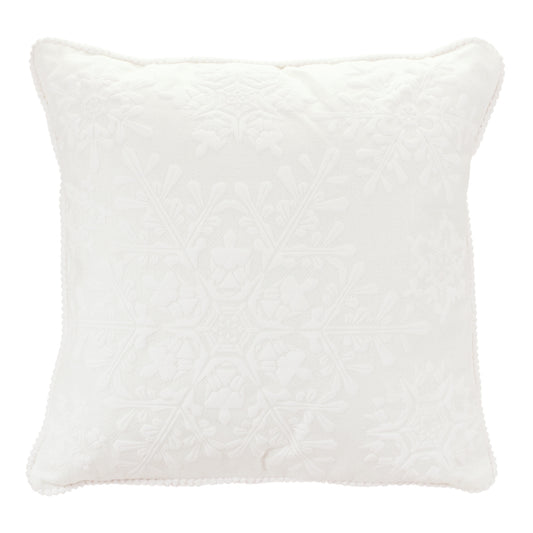 Snowflake Throw Pillow 17"SQ