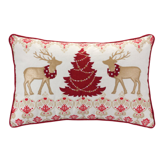 Nordic Raindeer Throw Pillow 19"L