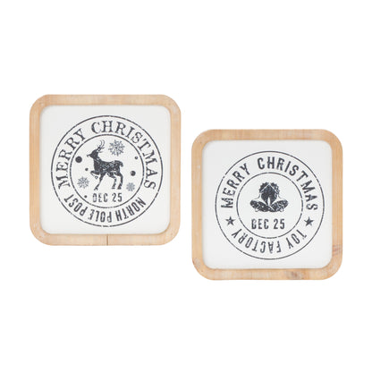Holiday Mail Stamp Plaque (Set of 12)