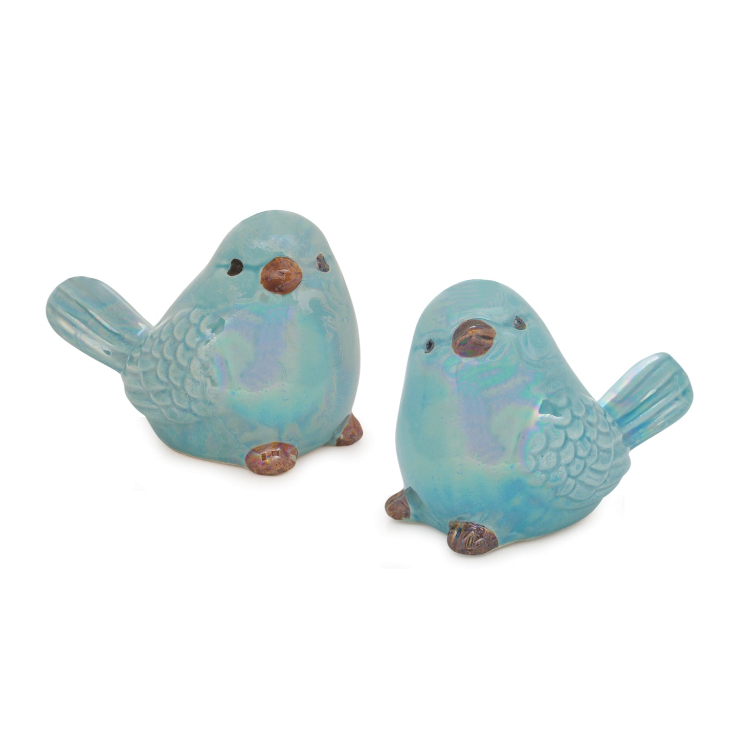 Irredescent Ceramic Bird Figurine (Set of 6)