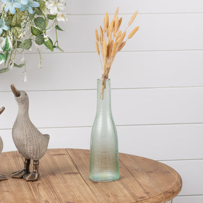 Green Glass Bottle Vase (Set of 4)