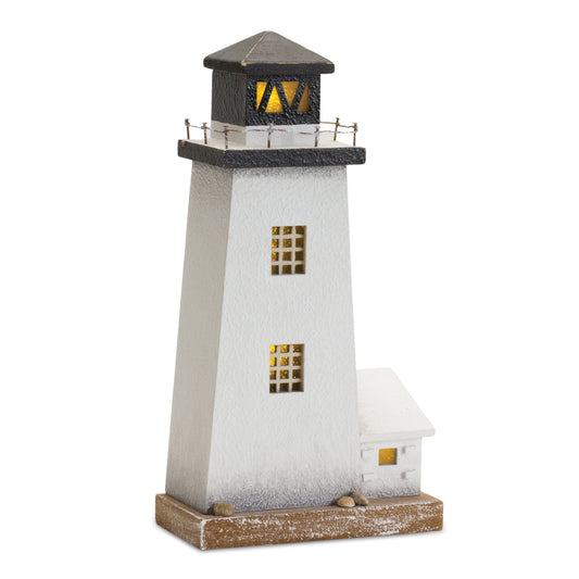 Lighted Lighthouse Décor 10"H