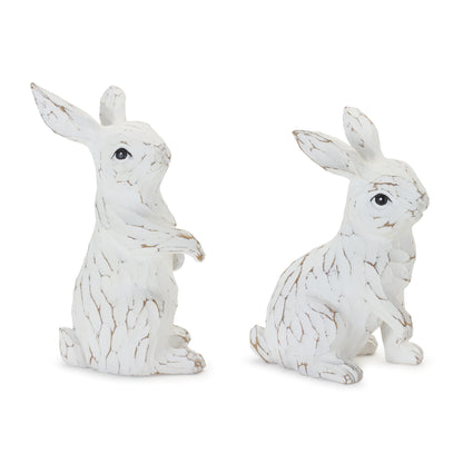 Carved Bunny Figurine (Set of 2)