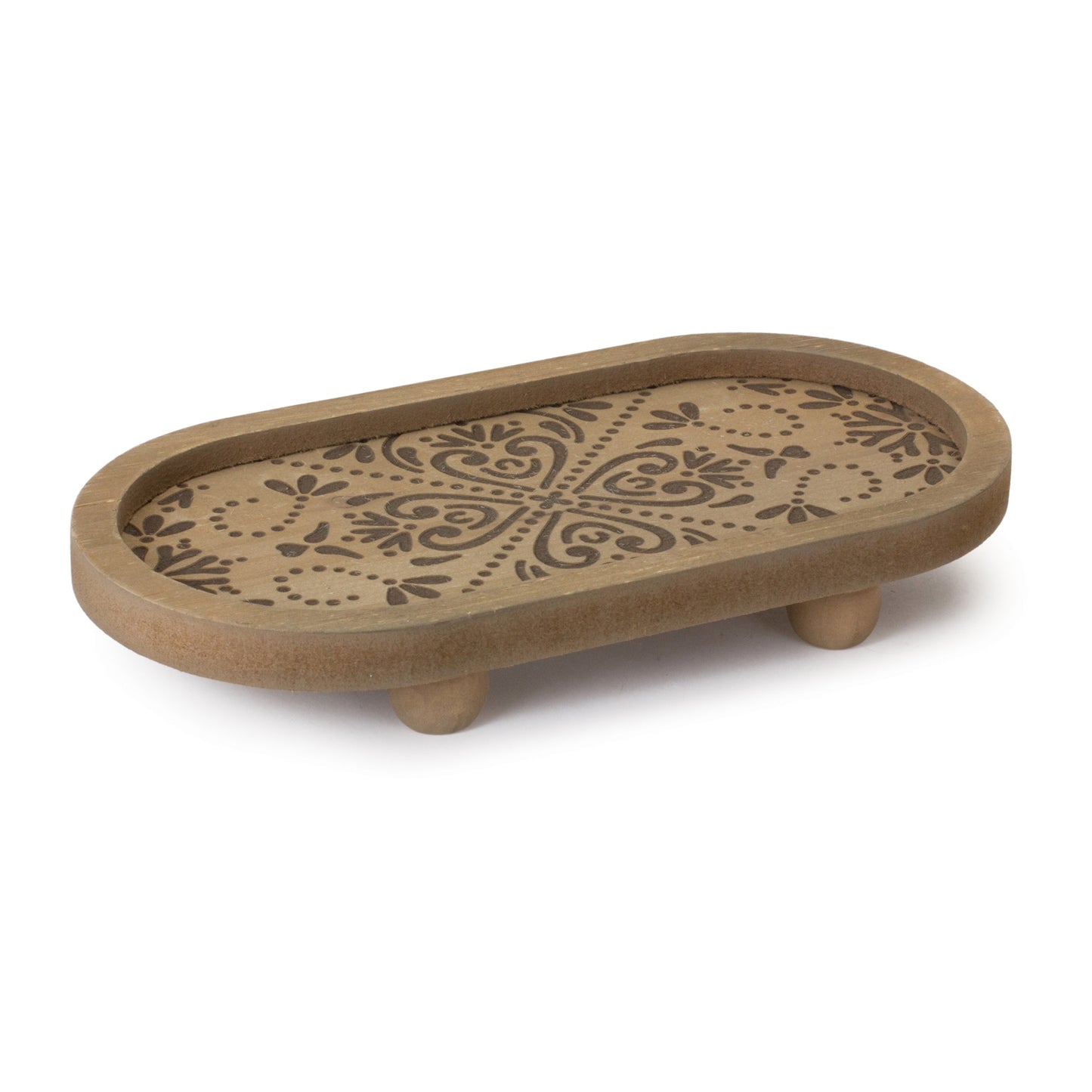 Etched Wooden Tray (Set of 2)