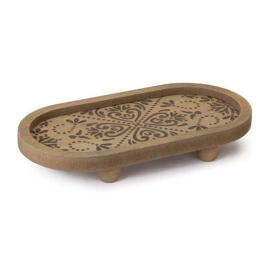 Etched Wooden Tray (Set of 2)