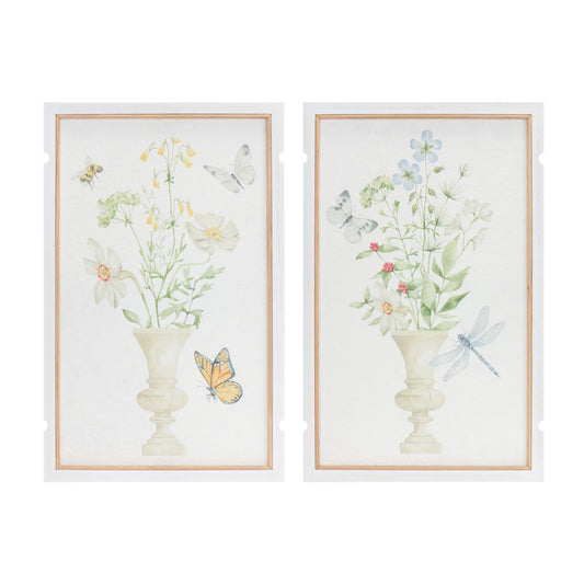 Framed Floral Vase Print (Set of 2)