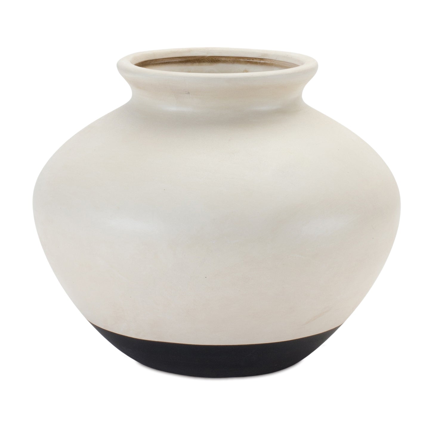 Two Tone Ceramic Vase 9"D